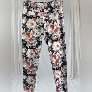 aerie Chill Play Move Floral Patterned High Waisted Full Length Leggings Size XL